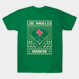 Los Angeles Dodgers Ugly Christmas Sweater T-Shirt